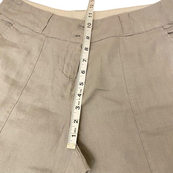 Women's Kenar 100% Linen Wide Leg Size Large Light Gray Pants Neutral Quiet Lux - Picture 7 of 14